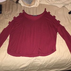 Cold Shoulder Purple Long Sleeve
